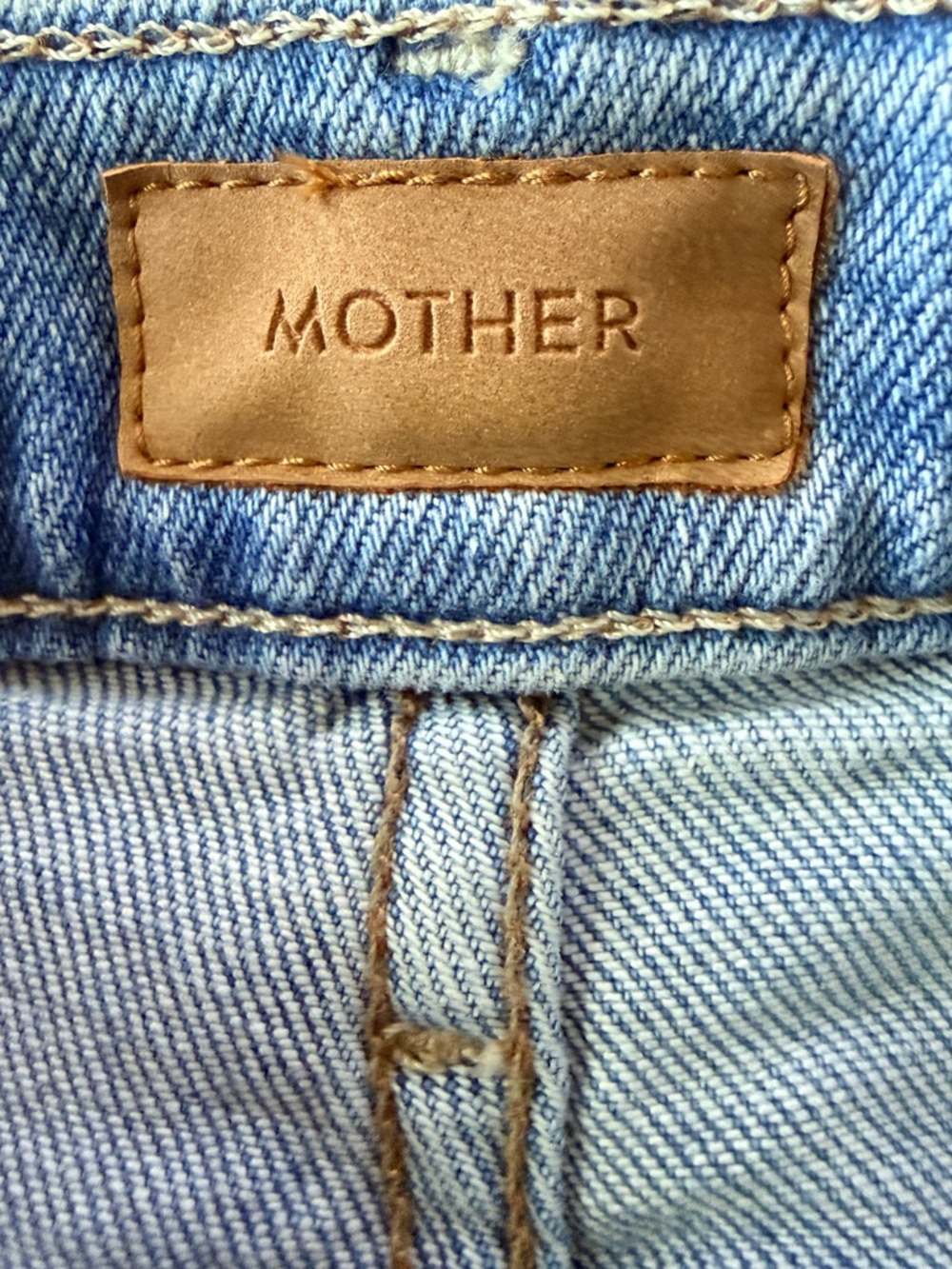 MOTHER The Kick It High Waist Straight Leg Jeans in Tarot Time Blue Size 26 - Picture 3 of 16